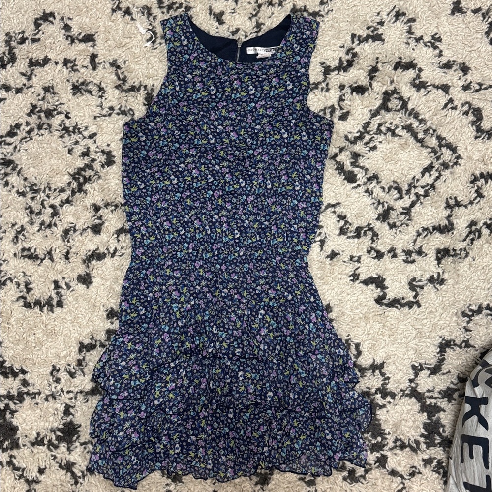 Necessary Objects Blue Floral Mini Dress